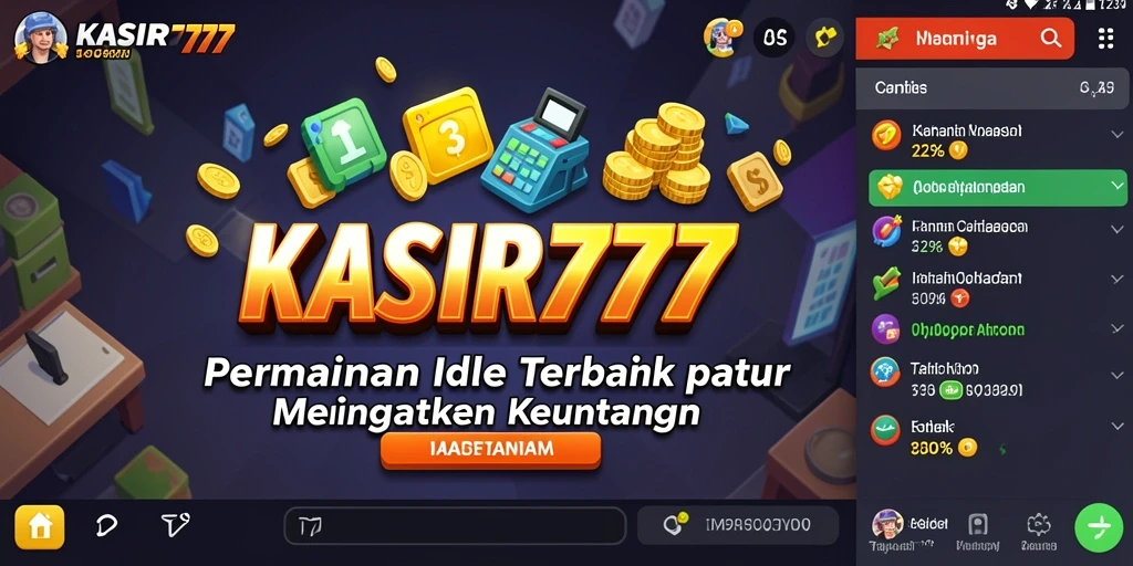 Screenshot gameplay KASIR777 menampilkan keseruan mengelola bisnis kasir.
