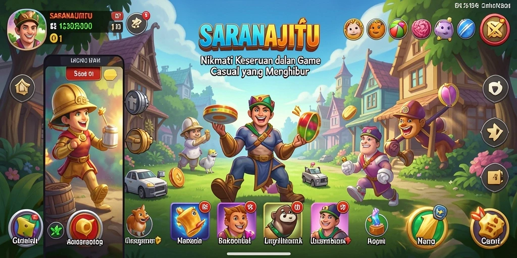 Gameplay SARANAJITU yang mengasyikkan dan penuh warna.
