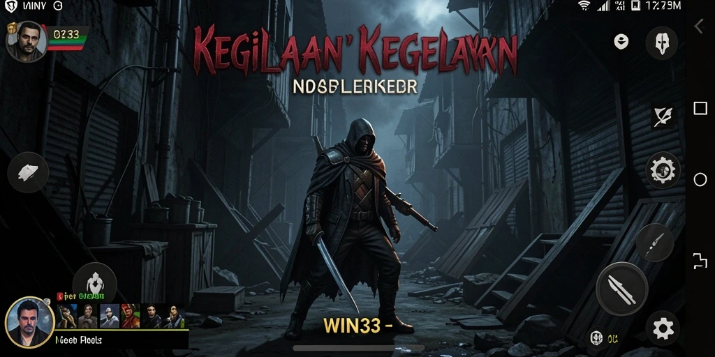 Tangkapan layar gameplay WIN33 yang menampilkan suasana mencekam dan penuh ketegangan.